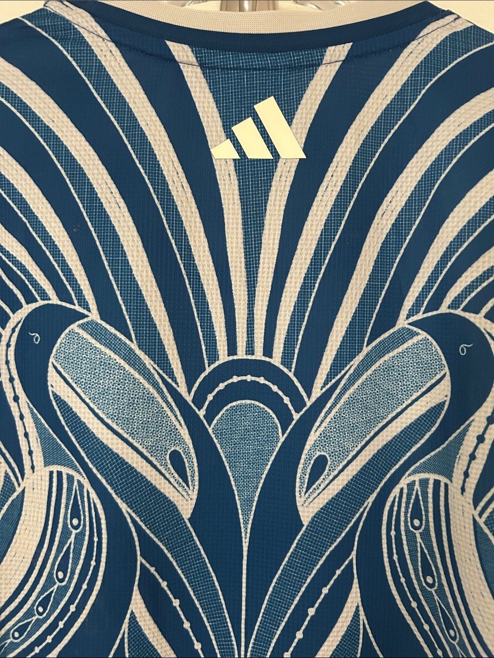adidas x Farm Rio Floral Blue Printed Sleeveless Maxi Dress Toucans NWT Sz XL - Picture 13 of 13